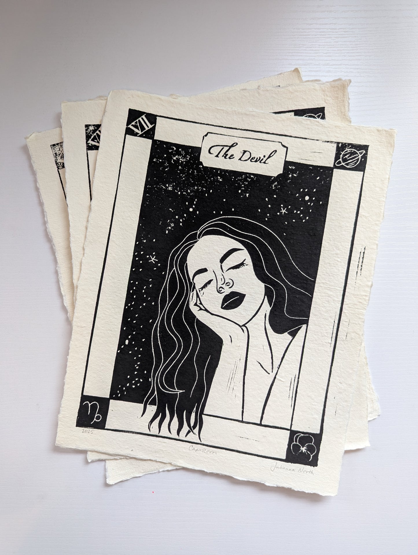 Lino Print | The Devil
