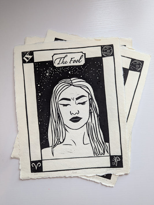 Lino Print | The Fool