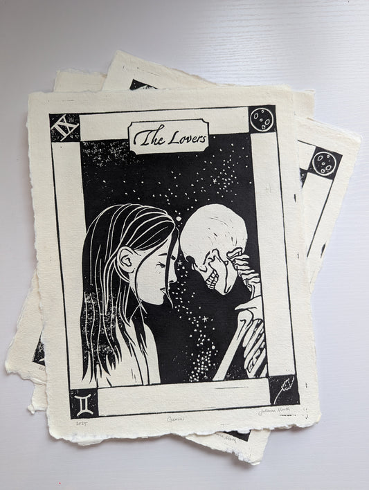 Lino Print | The Lovers