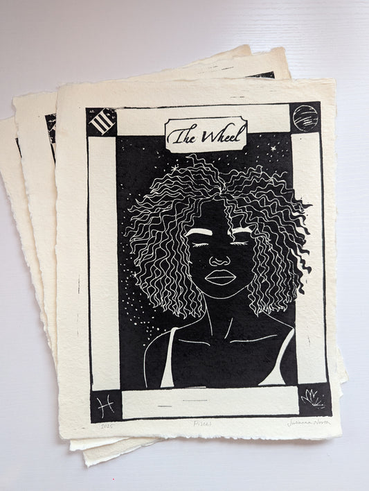 Lino Print | The Wheel