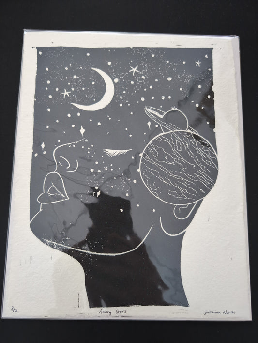 Lino Print | Among Stars